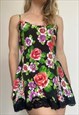 Victorias Secret satin floral slip dress 90s Y2k