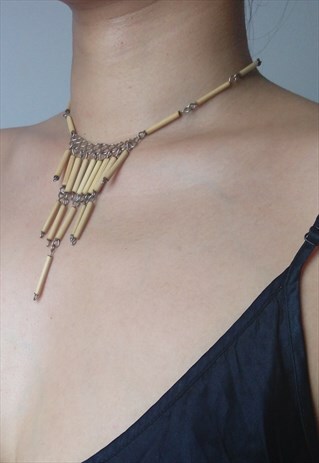 BAMBOO CHOCKER STYLE NECKLACE