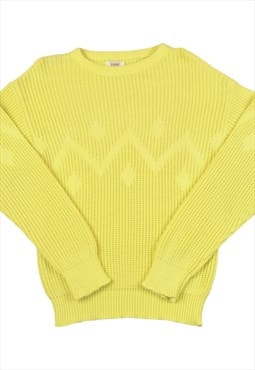Vintage Knitwear Sweater Yellow Small