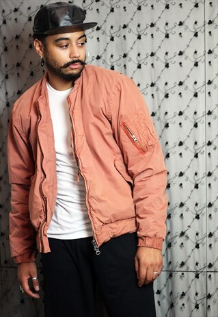 VINTAGE LOOM PEACH BOMBER JACKET