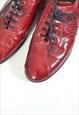 VINTAGE 00S REAL LEATHER LACQUERED SHOES IN MAROON