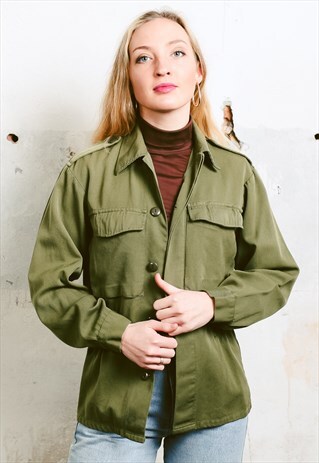 VINTAGE 70S OLIVE DRAB SHIRT