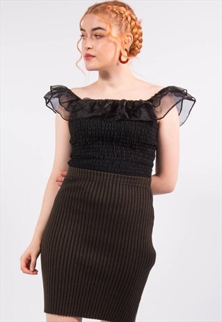 VINTAGE 90'S RIB KNIT SKIRT