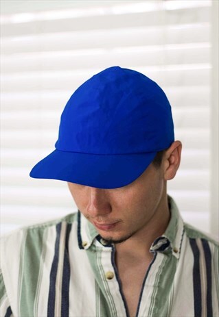 VINTAGE BLUE BASEBALL CAP HAT 90S 1.7
