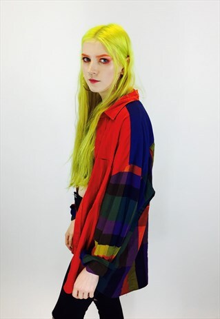 VINTAGE COLOURFUL COTTON BOHO SHIRT