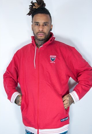 REEBOK EMBROIDED VINTAGE HOODIE RED
