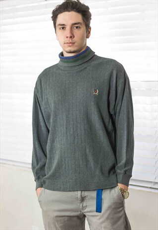 VINTAGE TOMMY HILFIGER ROLL NECK JUMPER 90S S 13.9