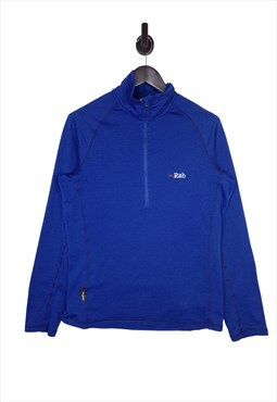 Men's Rab Al Pull On 1/4 Zip Jumper in Blue Size XL