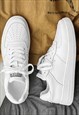 CHUNKY SOLE SNEAKERS HIGH PLATFORM TRAINER SHOES IN WHITE