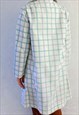 VINTAGE LIGHT BLUE COAT CHECK PATTERN XS C122