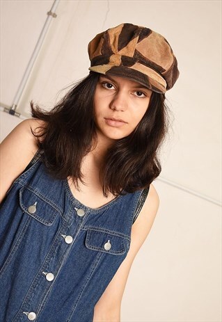90'S RETRO BOHO REAL LEATHER PARIS CHIC IVY CAP