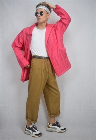 VINTAGE PINK RAVE OVERSIZE PUFFER JACKET