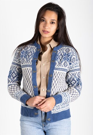 VINTAGE 80S NORWEGIAN KNITTED JUMPER /S0079