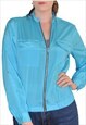 VINTAGE 90S Y2K LIGHTWEIGHT BLUE ZIPPER JACKET