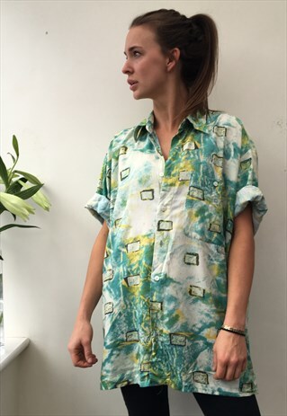 CRAZY PATTERN OVERSIZED RETRO VINTAGE UNISEX FESTIVAL SHIRT