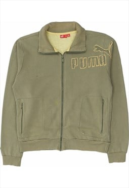 Puma 90's Spellout Zip Up Fleece Large Green