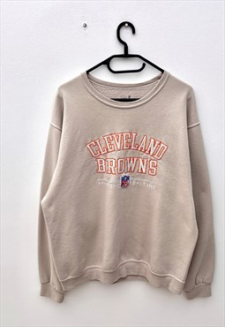 Cleveland browns NFL beige sweatshirt large 