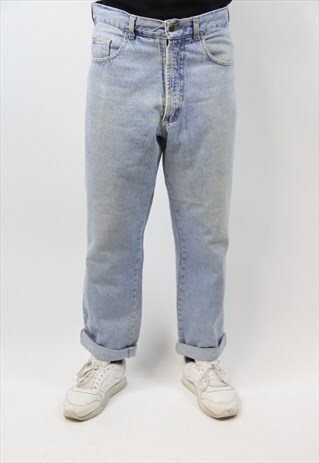 VINTAGE LIGHT WASHED DENIM JEANS