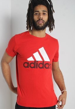 Vintage Adidas T-Shirt Crew Neck - Red