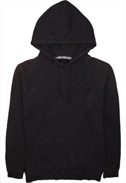 Fila 90's Drawstring Pockets Pullover Hoodie XSmall Black