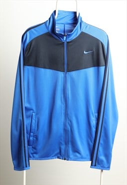 Vintage Sportswear Nike Track Logo Jacket Blue Black