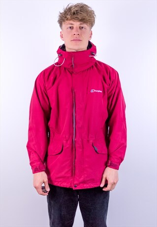 VINTAGE BERGHAUS GORE-TEX MOUNTAIN PARKA JACKET IN RED