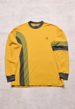 Vintage Nike OG Silver Tag 365 Yellow Colour Block Top 