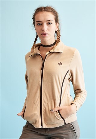 Y2K SPORTS ATHLEISURE FLEECE NEUTRAL JACKET