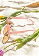 PINK THIN FRAME BUTTERFLY CAT EYE SUNGLASSES