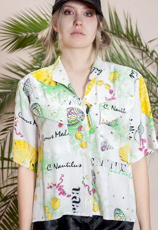 SHORT SLEEVE CROPPED BLOUSE FROM EARLY 90S