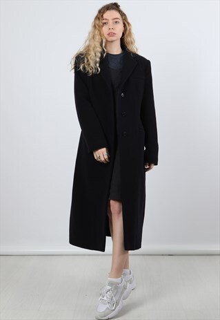 VINTAGE ARMANI LARGE NAVY DRESS COAT