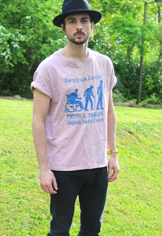 VINTAGE 90S USA T-SHIRT - MEDIUM - AUGUST GEORGIA - FITNESS