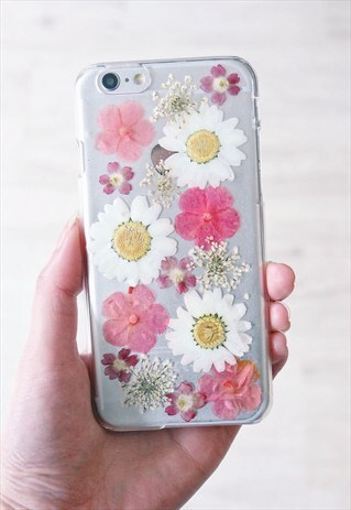 HANDMADE REAL PRESSED FLOWERS PHONE CASE