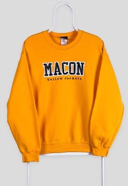 Vintage NFL Yellow Sweatshirt Macon Yellow Jackets American