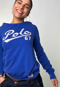 Blue y2ks Polo Ralph Lauren Sweatshirt