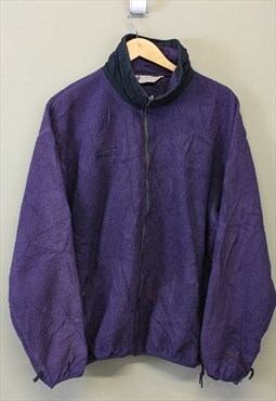 Vintage Columbia Fleece Purple Zip Up With Chest Logo 90s