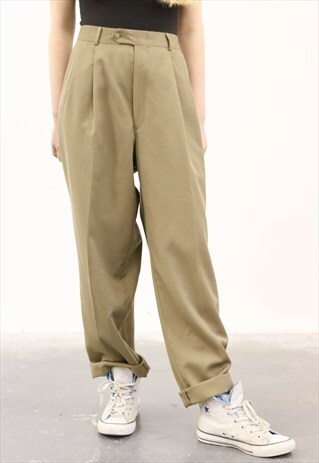 VINTAGE 1980S BROWN TROUSERS