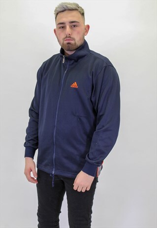 VINTAGE ADIDAS JACKET IN BLUE MEDIUM