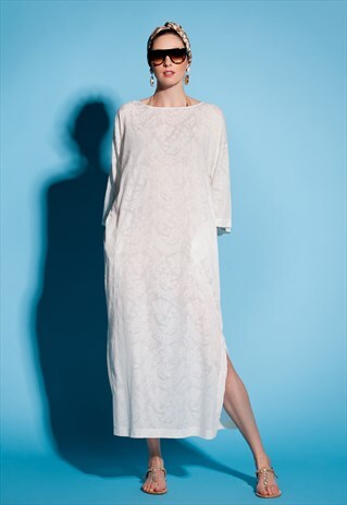 WHITE DRESS/SUMMER MAXI DRESS/ ELEGANT DRESS/ MAXI DRESS/