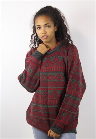 VINTAGE PATTERNED WOOL JUMPER