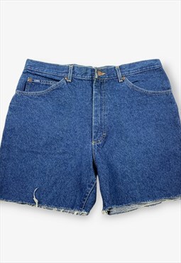 Vintage Lee Cut Off Denim Shorts Dark Blue W36 BV18283