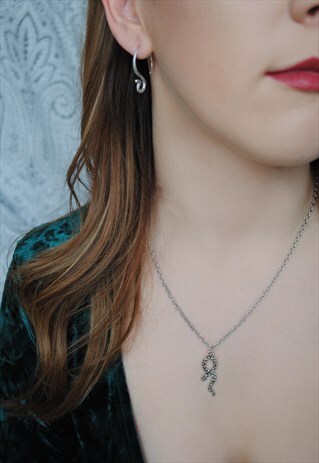 MOONCHILD SNAKE SILVER PENDANT NECKLACE