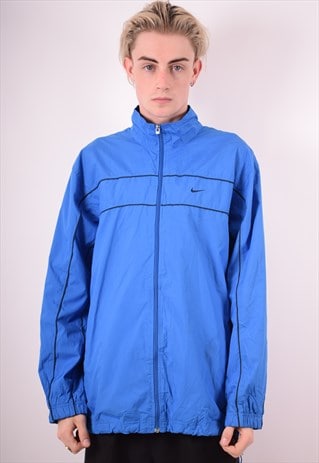 NIKE MENS VINTAGE TRACKSUIT TOP JACKET LARGE BLUE 90S