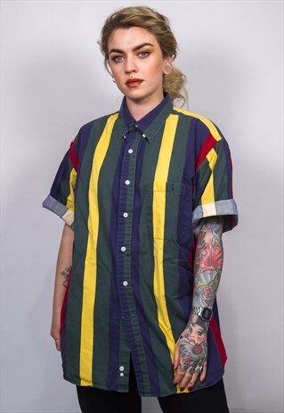 VINTAGE VERTICAL STRIPED SHIRT