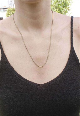 Gold Classic Simple Chain Necklace Unisex