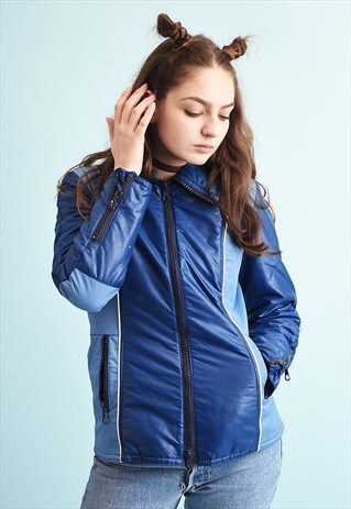 70'S RETRO ATHLEISURE SPORTS PUFFER JACKET