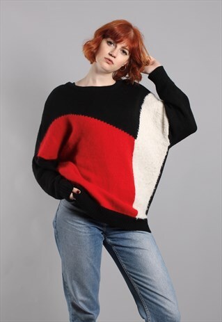 VINTAGE 80S OVERSIZE BATWING JUMPER