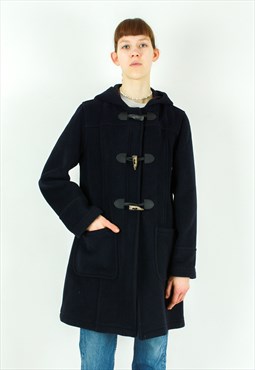 London Tradition Wool Duffle Coat Hooded Jacket Parka Zip Up