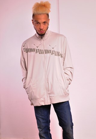 VINTAGE PUMA 90S RETRO SPELLOUT TRACK JACKET
