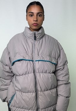 Light Grey y2ks NIKE Puffer Jacket Coat